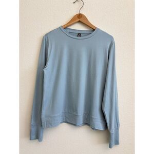 Lukka Lux Blue Long Sleeve Active Top Women’s M UPF 30 Stretch Athleisure